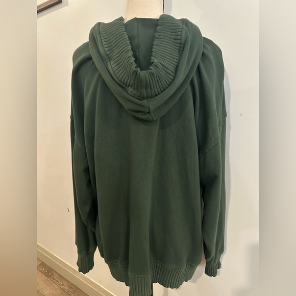 Aerie Medium Oversized Cotton pullover green sweatshirt hoodie - Picture 3 of 7